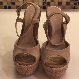 Gucci holly open toe wedge